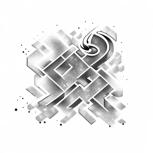 graffiti bubble letters tattoo design idea