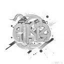 graffiti bubble letters tattoo design idea