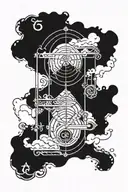 Aristotle element symbols with drawings in the symbols tattoo design idea