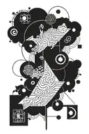 Aristotle element symbols with drawings in the symbols tattoo design idea