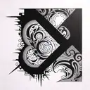 negative space 1997 tattoo design idea