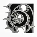 negative space 1997 tattoo design idea