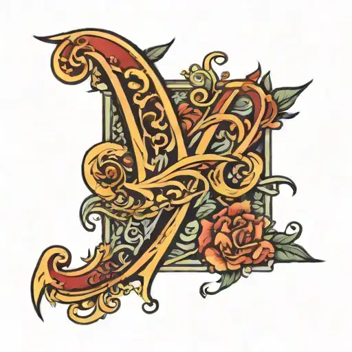 with The Letters LR tattoo design idea