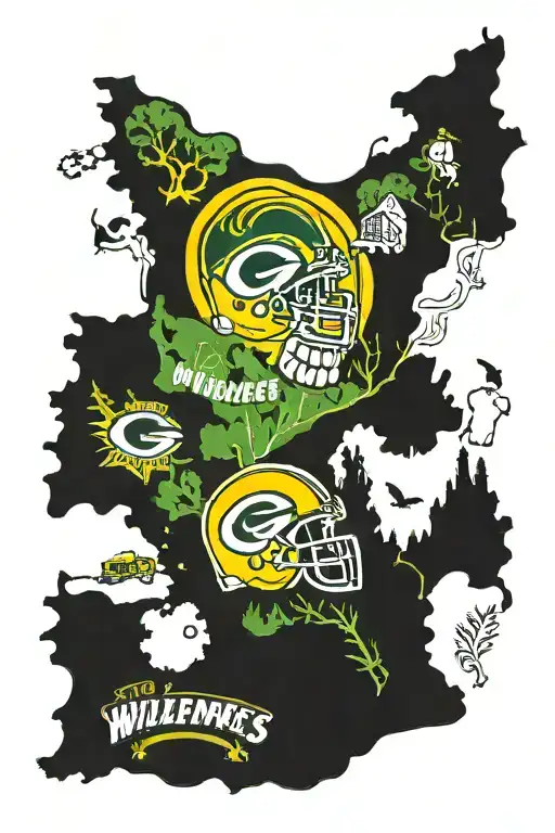 wilderness Wisconsin farm 7 continents Germany Green Bay packers tattoo design idea