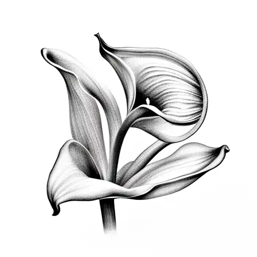 calla lilly tattoo design idea