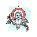 mary baby jesus  tattoo design idea