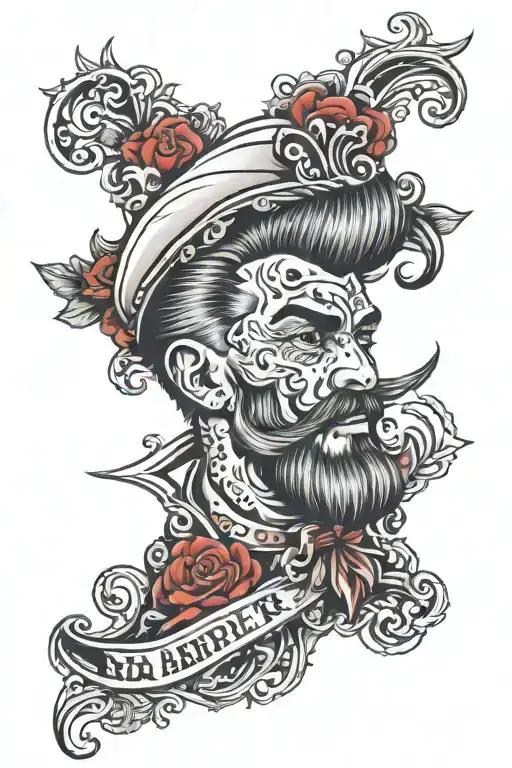 barber tattoo design idea
