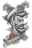 barber tattoo design idea