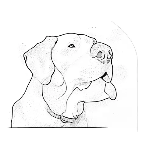 a labrador retriever tattoo design idea