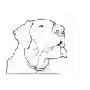 a labrador retriever tattoo design idea