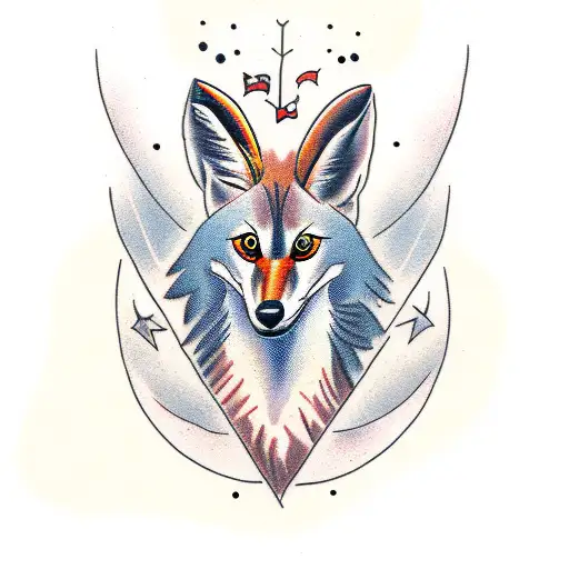 Maned wolf  tattoo design idea