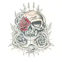 lantern rope skeleton tattoo design idea