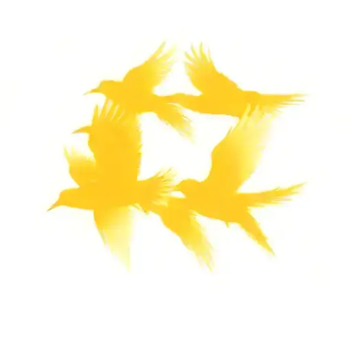 A minimalist tattoo of a flock of birds taking flight, with one bird breaking away from the group to symbolize independence and individuality tattoo design idea