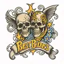 Alzheimers tattoo design that says best buddies for my grandpa   tattoo design idea