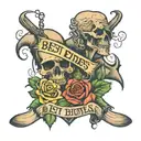 Alzheimers tattoo design that says best buddies for my grandpa   tattoo design idea