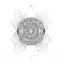 psychedelic geometric  tattoo design idea