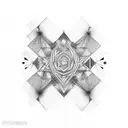 psychedelic geometric  tattoo design idea