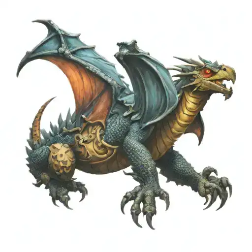 dragon on chest from Treasure Planet tattoo design idea