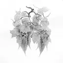 wisteria,ivy, grape vines,  tattoo design idea