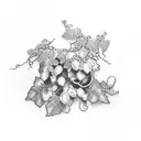 wisteria,ivy, grape vines,  tattoo design idea