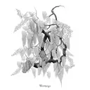 wisteria,ivy, grape vines,  tattoo design idea