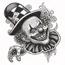 art the clown tattoo design idea