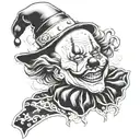 art the clown tattoo design idea