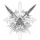 sword with thorns  tattoo design idea
