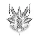 sword with thorns  tattoo design idea