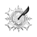 sword with thorns  tattoo design idea