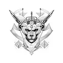 mix signs leo sagittarius arius aquarius tattoo design idea