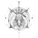 mix signs leo sagittarius arius aquarius tattoo design idea