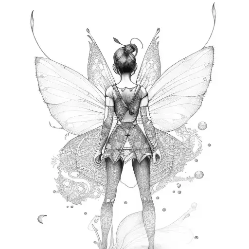 Fairy tattoo design idea