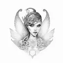 Fairy tattoo design idea