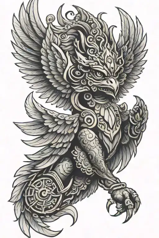 traditional bali garuda tattoo tattoo design idea