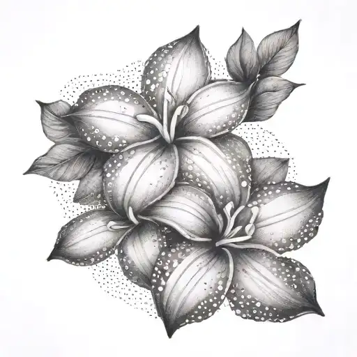 A delicate plumaria flower with your grandma's initials hidden in the petals tattoo design idea