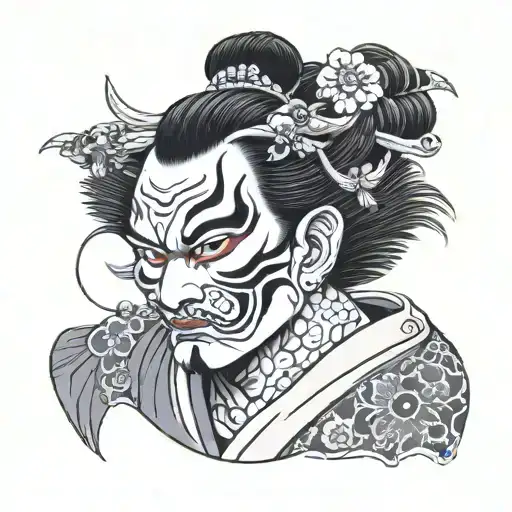 kabuki tattoo design idea