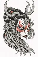 kabuki tattoo design idea