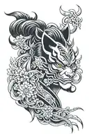 kabuki tattoo design idea