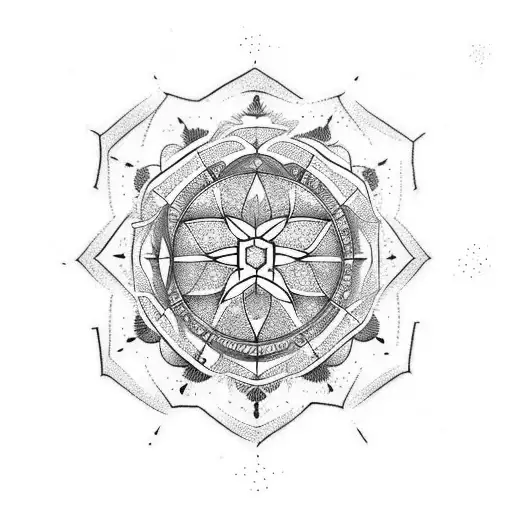 attoo for the middle of the chest with the minimalist Taurus symbol, a great jasmine flower and details of constellation tattoo design idea