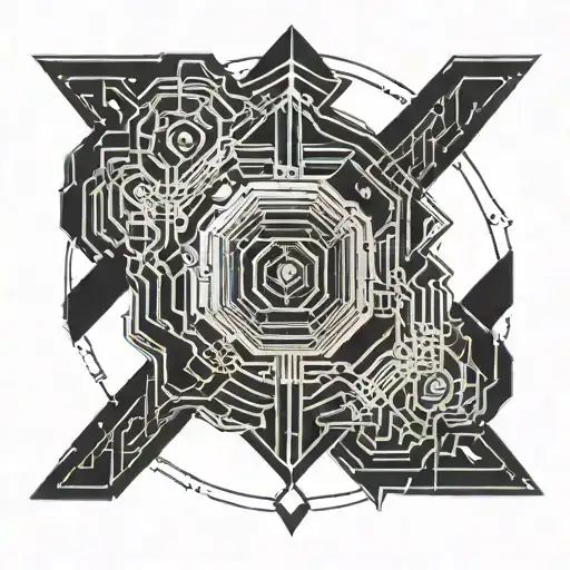 line art tattoo design idea