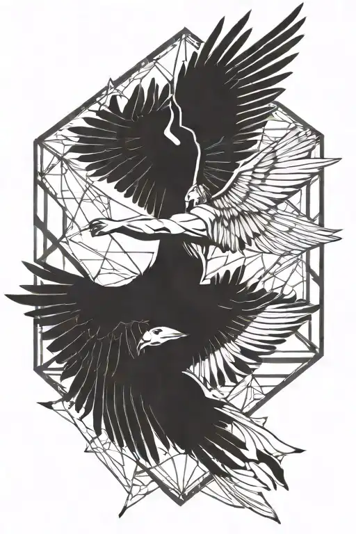  Icarus falling  tattoo design idea
