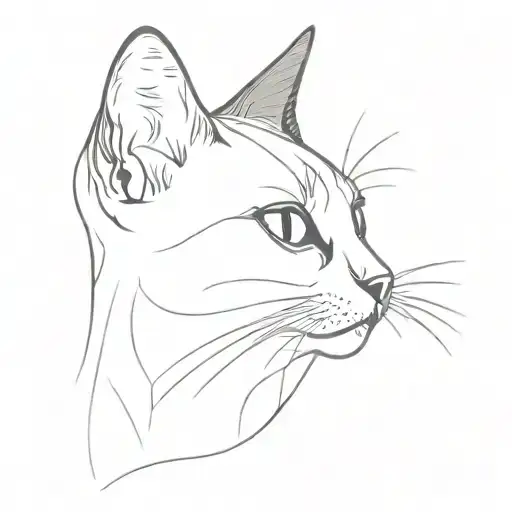 siamese cat tattoo design idea