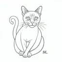 siamese cat tattoo design idea