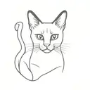 siamese cat tattoo design idea