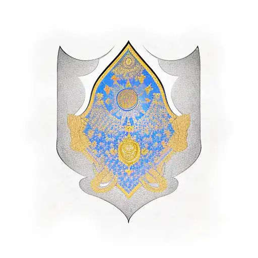 Achaemenid Iranian symbol and Cyrus charter and Achaemenid Iranian soldiers and map of Iran for hand seal  tattoo design idea