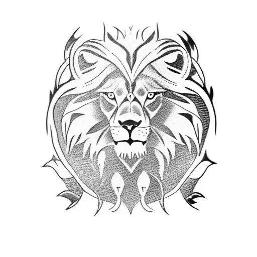 lion wolf eagle tattoo design idea