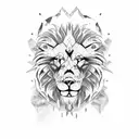 Merging lion wolf eagle  tattoo design idea