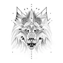 lion wolf eagle tattoo design idea