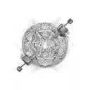 Skateboard old school  tattoo design idea